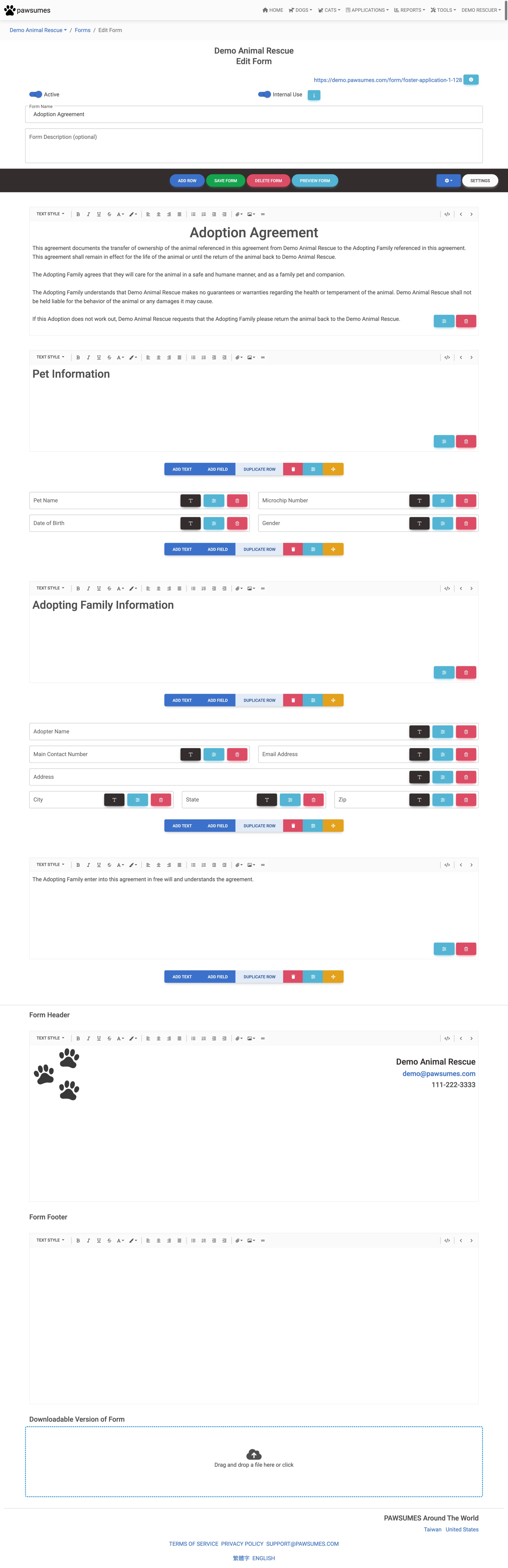 Forms | pawsumes